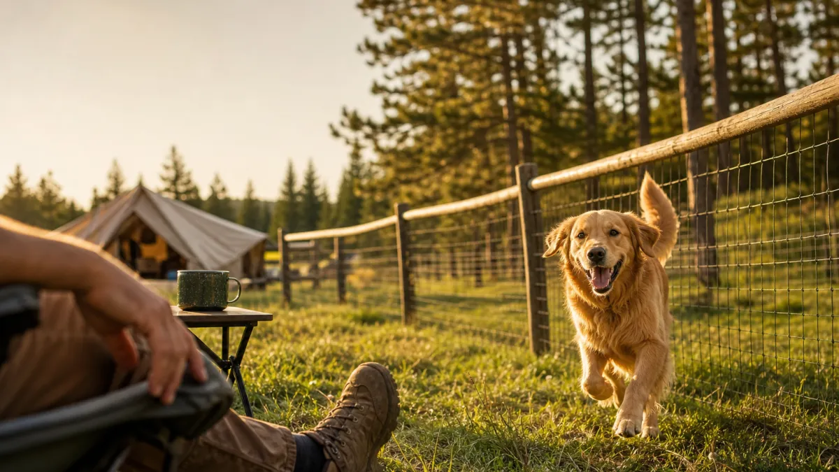 Camping avec emplacement clôturé pour chien : guide complet